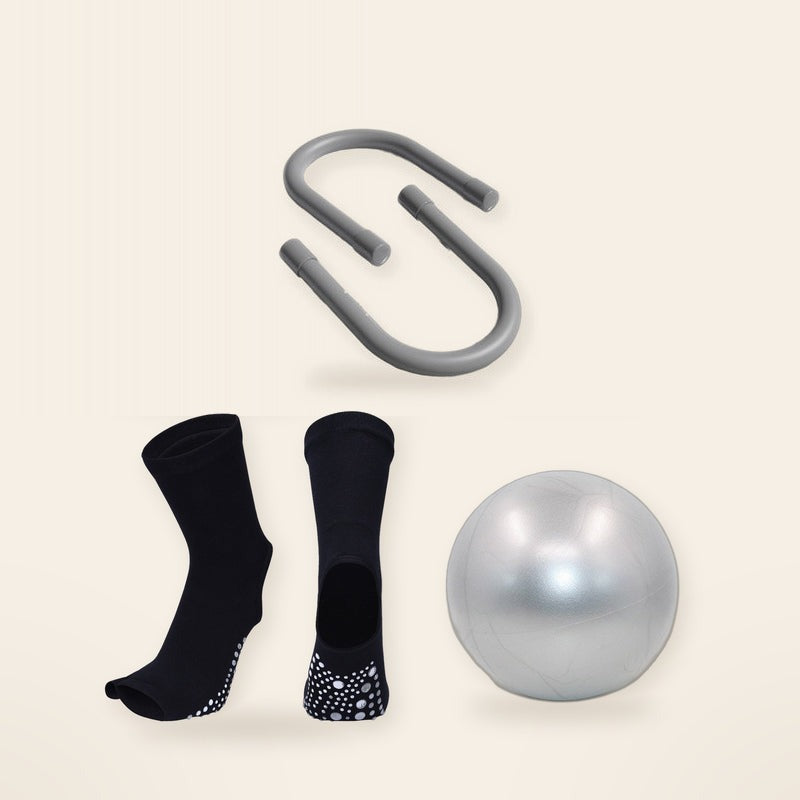 Studio Starter Kit in Black: grip socks, mini Pilates ball and wrist & ankle weights
